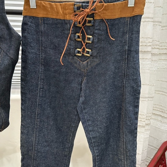 Custom Vintage & Rare Denim & Ultra Suede Jeans - Picture 1 of 10